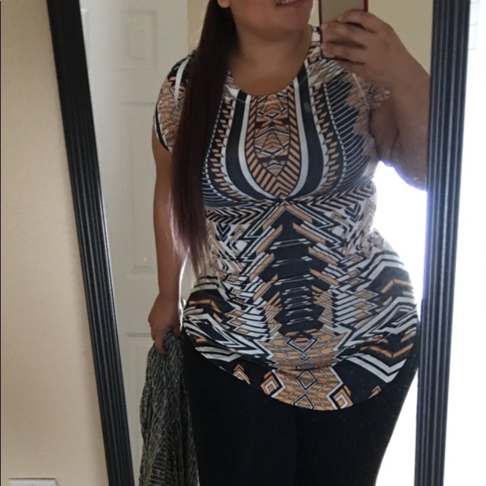 Tribal print top